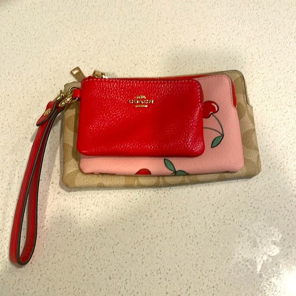 Coach 3 mini wallets cherry - Picture 3 of 4